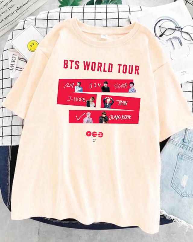 Camiseta BTS World Tour 2026 Aesthetic Unissex - Sneko Store